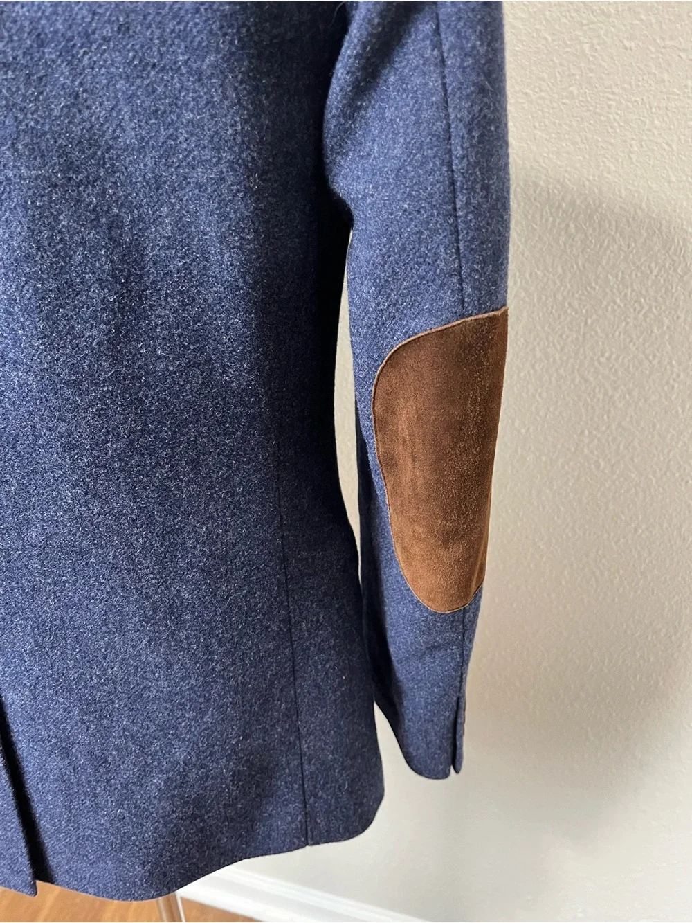 J. Crew Navy Blue Wool Tweed Two-Button Blazer Jacket Size 36S